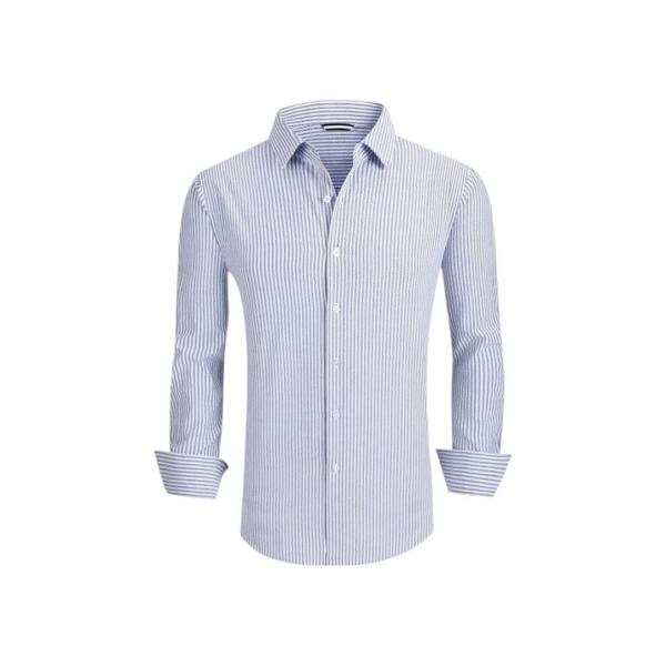 Lodiva Striped Long Sleeve Cotton Shirt